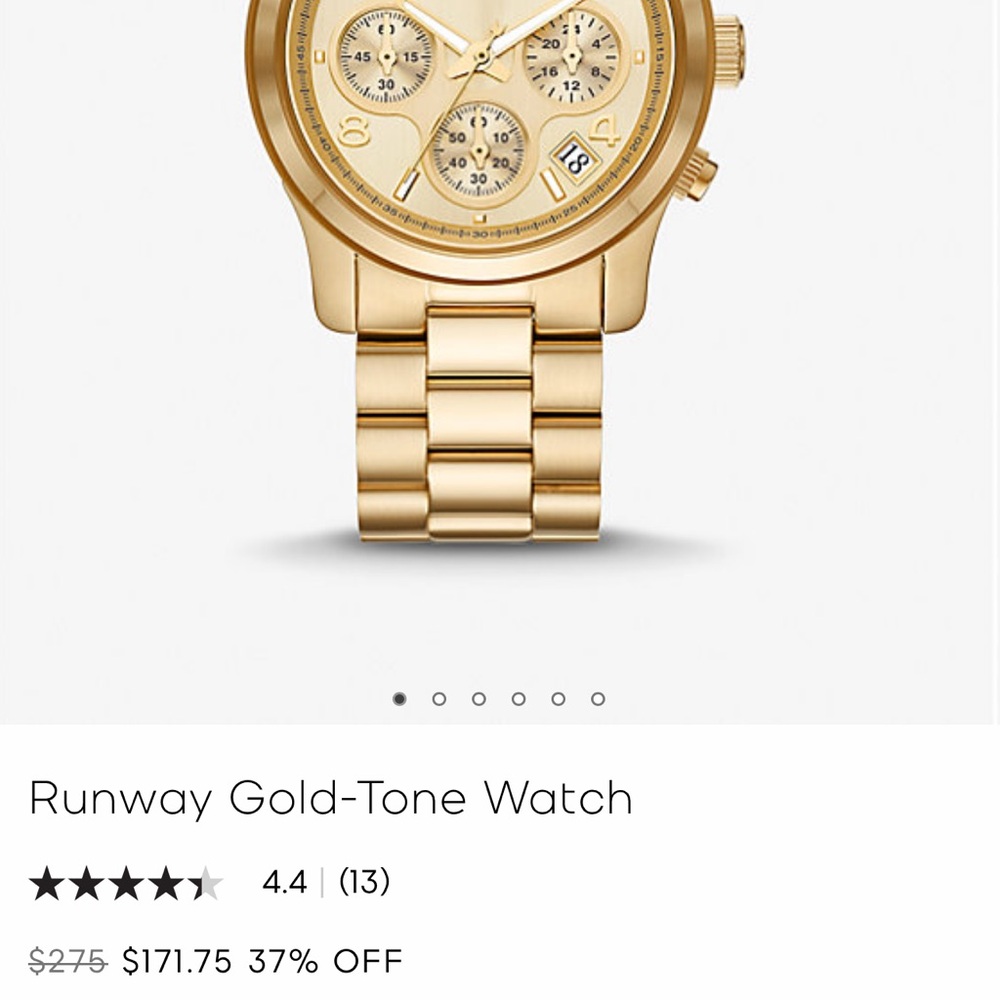 Micheal Kors Women’s Runway gold watch